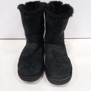 Black Sheepskin Ugg Australia Bailey Boots (2 Bows)